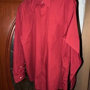 Alexander Julian COLOURS Men's Deep Red Dress Shirt with Point Collar (034)